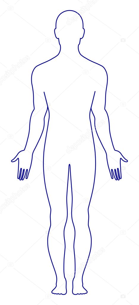 Naked standing man