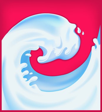 Rising splash of yougurt (illustration) clipart