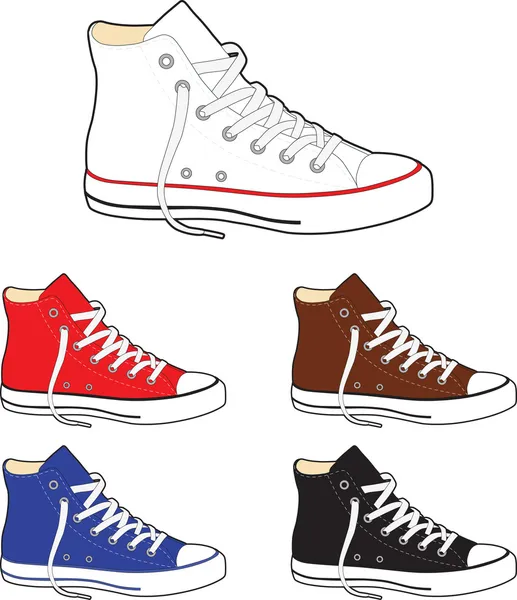 Sneakers (scarpe da ginnastica) ) — Vettoriale Stock