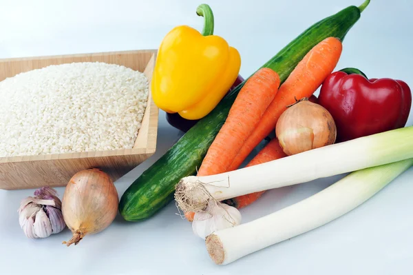 Rýže a zelenina — Stock fotografie