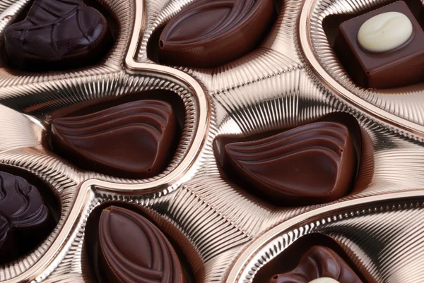 A fólia doboz csokoládé — Stock Fotó