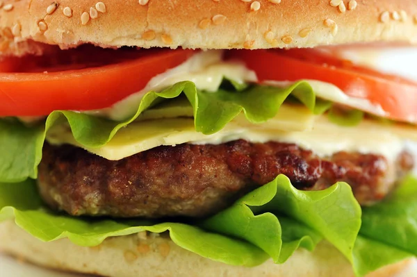 Göğsü hamburger — Stok fotoğraf