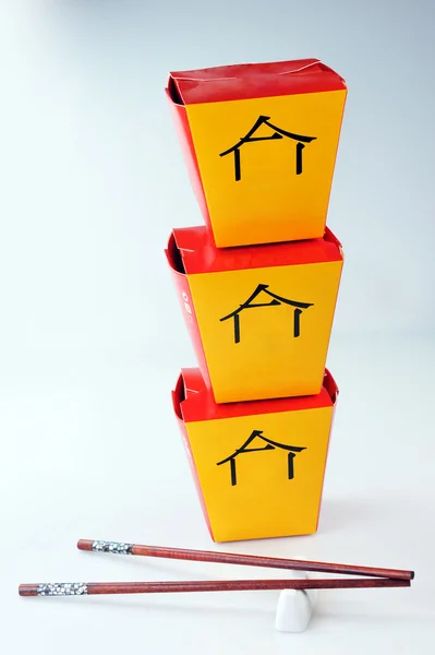 Three chinese containers — Stock Photo, Image