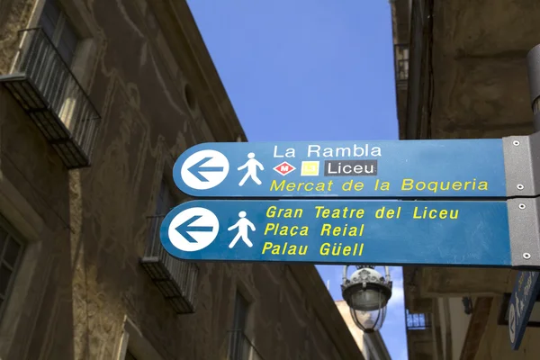 Sign in Barcelona — Stock Photo, Image