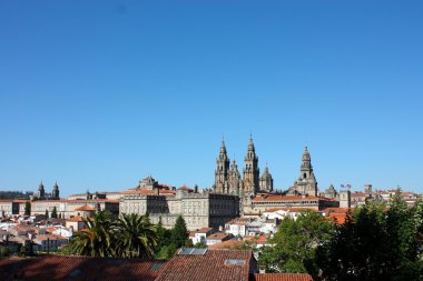 Cityscape of Santiago De Compostela. clipart