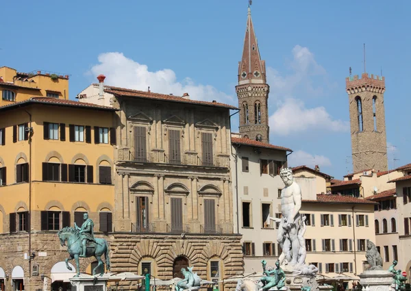 Náměstí Piazza della signoria, Florencie, Toskánsko, Itálie. — Stock fotografie