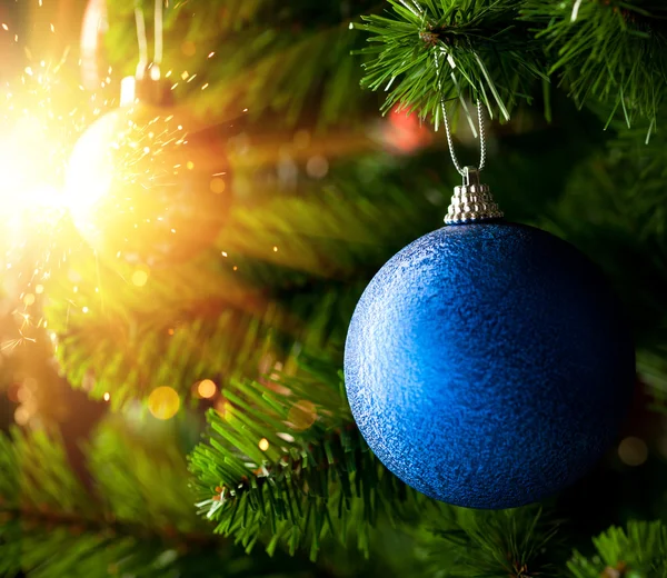 Boże Narodzenie dekoracje z blask błyszczący — Zdjęcie stockowe