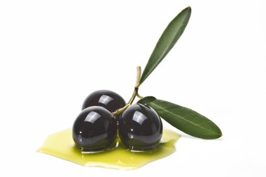 Premium black olives. clipart