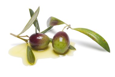 Premium green olives. clipart