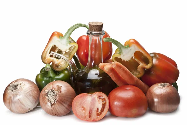 Ingredients for an Spanish gazpacho. — Stock Photo, Image