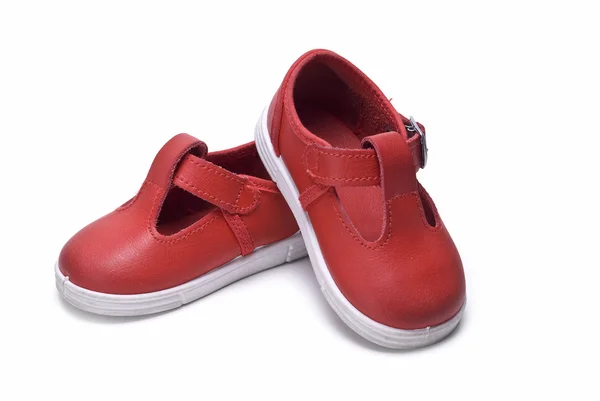 Red shoes for kids. — Stock Photo, Image