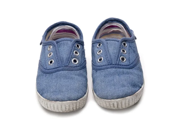 Blauwe sneakers. — Stockfoto