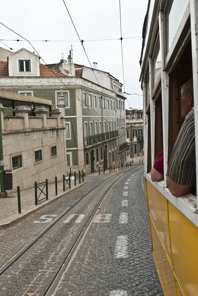 Travelling in a tram. — Stock Photo, Image