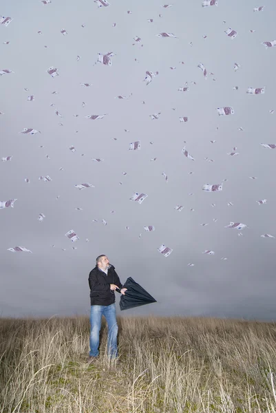 Stock image Open your umbrella, it is raining.