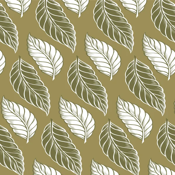 カカオの葉の背景パターン — ストックベクタ