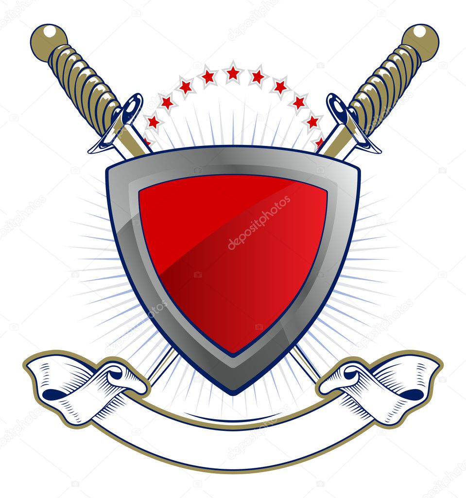 Shield and sword emblem