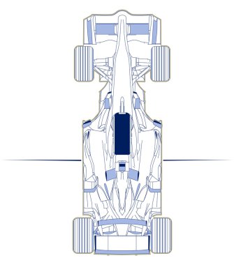 F1 car scheme top view clipart