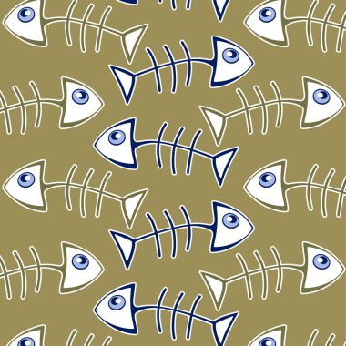 Fish bone pattern clipart