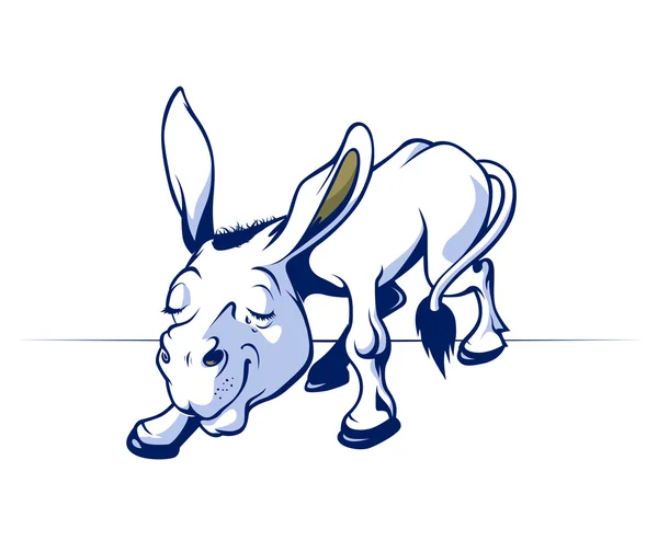 Cartoon donkey smile — Stock Vector