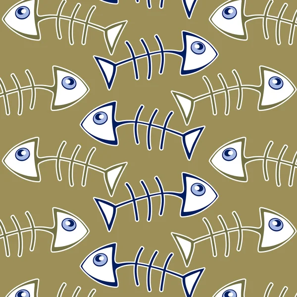 Modèle d'os de poisson — Image vectorielle