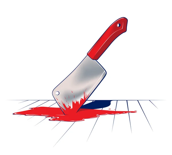 Sharp kitchen knife blade — Stock Vector