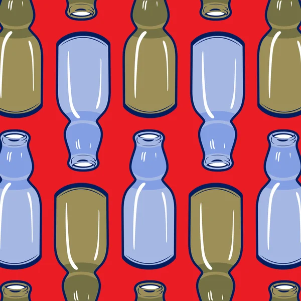 Glas flaska bakgrund — Stock vektor