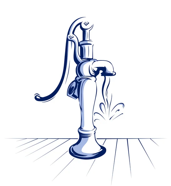 Ретро-водопровод — стоковый вектор