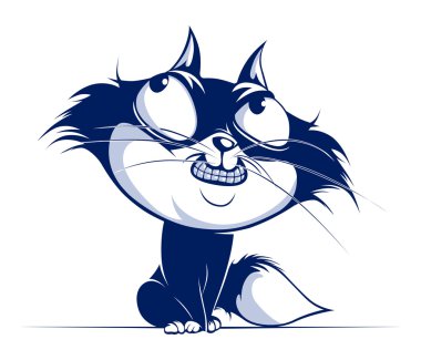 Catroon cat smile clipart