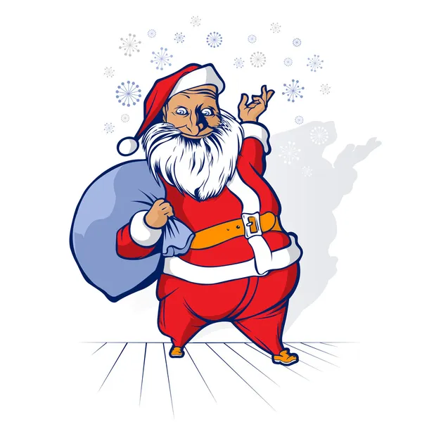 Drôle de sourire Père Noël — Image vectorielle