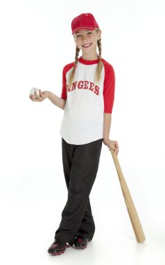 Pretty Little Baseball Girl clipart