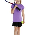 Little girl with tennis racket — Stock Photo © ababaka #32251681