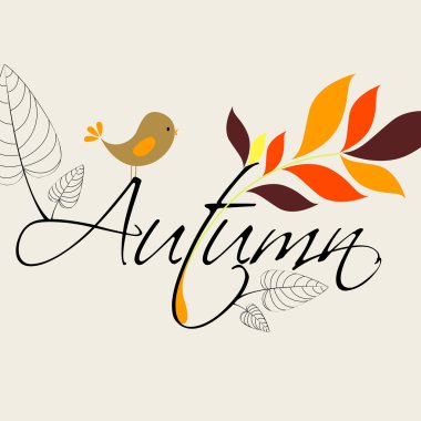 Cute autumn illustration clipart
