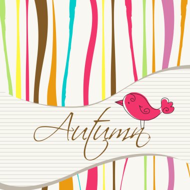 Cute autumn illustration clipart