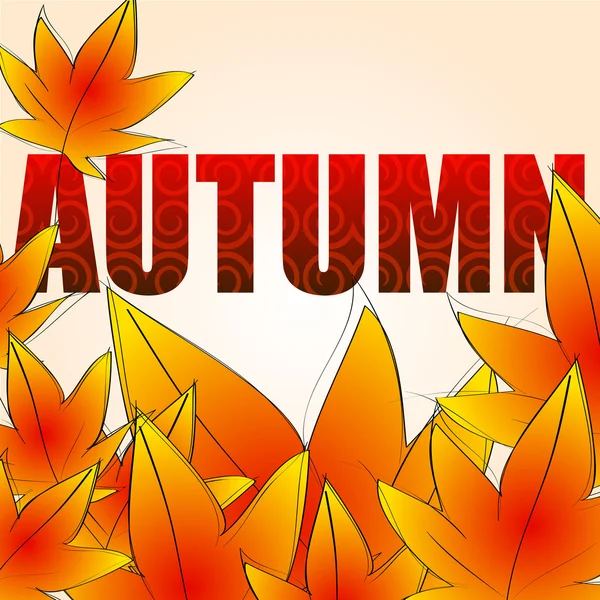 Elegant autumn illustration — Stock Vector