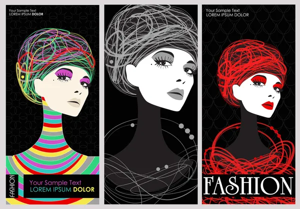 Elegantes banners de moda — Archivo Imágenes Vectoriales