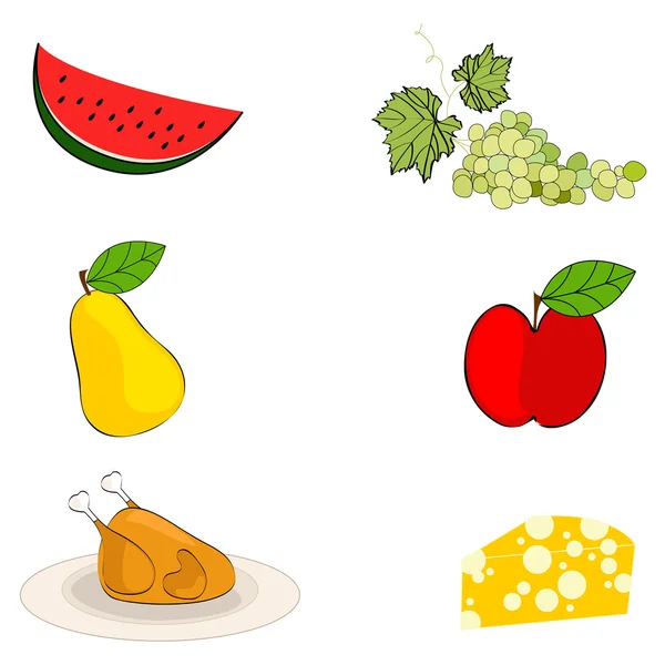 Carino frutta autunnale — Vettoriale Stock