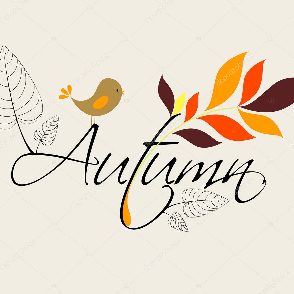 Cute autumn illustration
