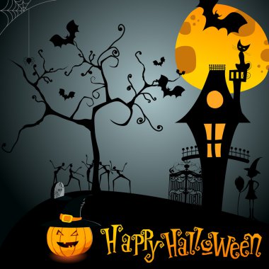 Cute Halloween illustration clipart