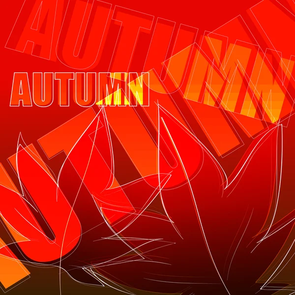 Illustration d'automne élégante — Image vectorielle