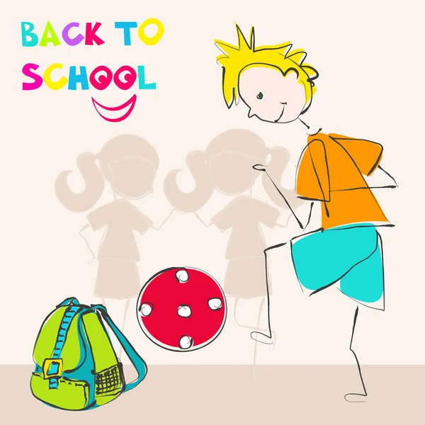 Cute back to school illustration — Stock Vector