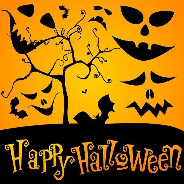 Ilustração bonito Halloween — Vetor de Stock