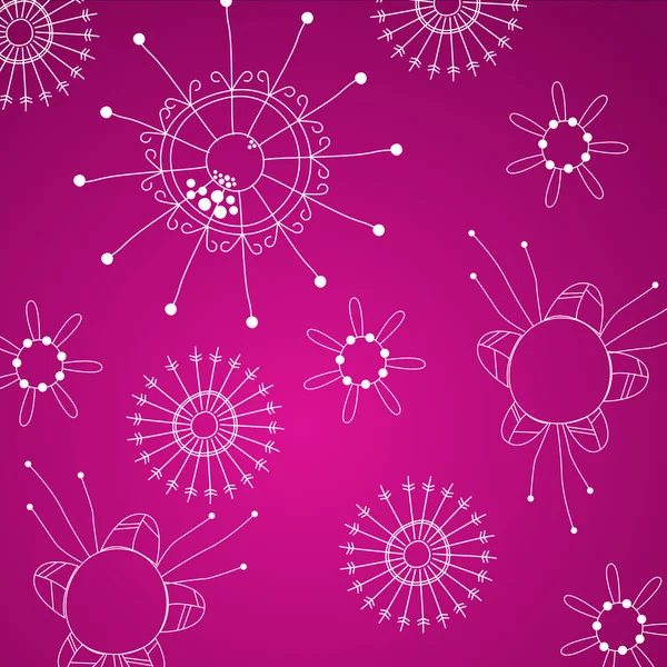 Cute snowflakes background — Stock Vector