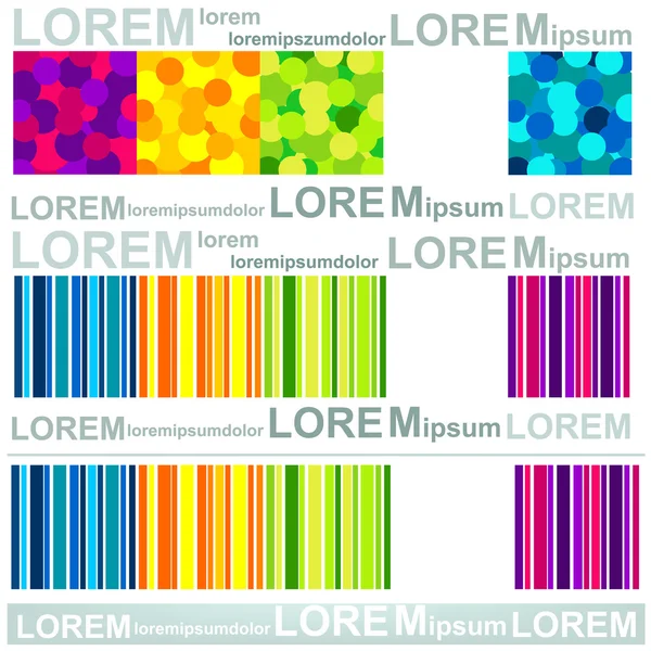 Ensemble de belles bannières colorées ou étiquettes de prix — Image vectorielle