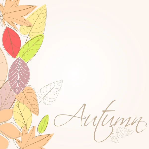 Elegante Herbstblätter Illustration — Stockvektor