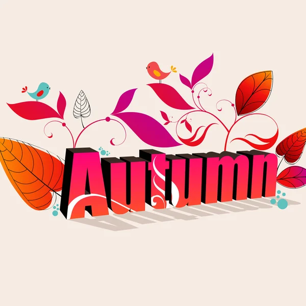 Lindo otoño ilustración — Vector de stock