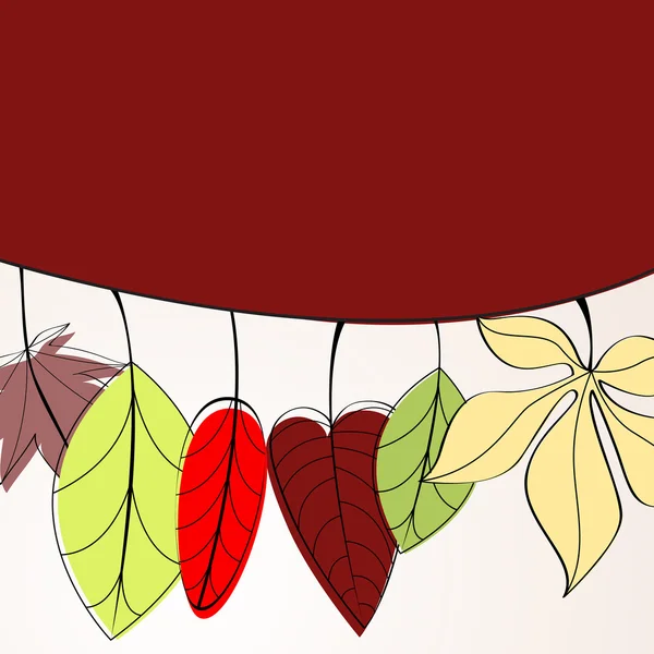 Κομψό Φθινοπωρινά φύλλα εικονογράφηση — Διανυσματικό Αρχείο