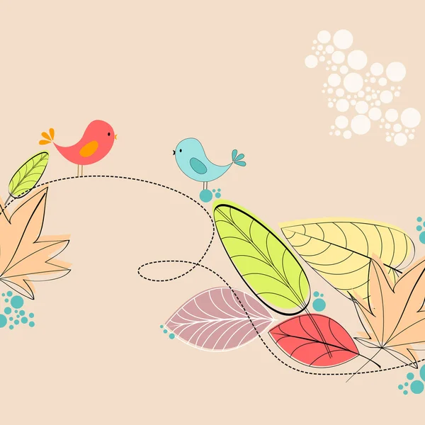 可爱的秋天图 — 图库矢量图片
