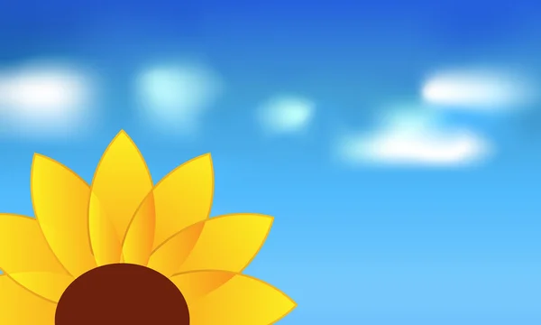 Elegantní slunečnice ilustrace — Stockový vektor