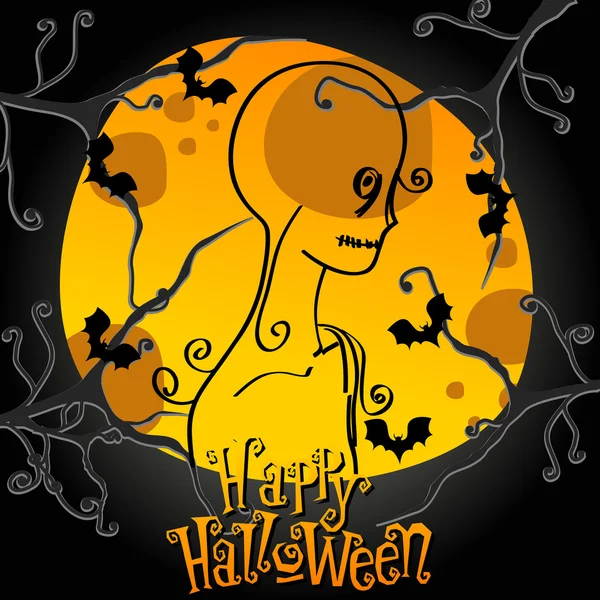 Cute halloween illustratie — Stockvector