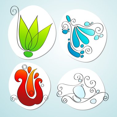 Set of elegant design elements clipart